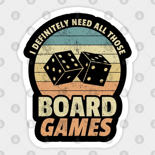 Funny Board Games Saying Sticker by Tesign2020